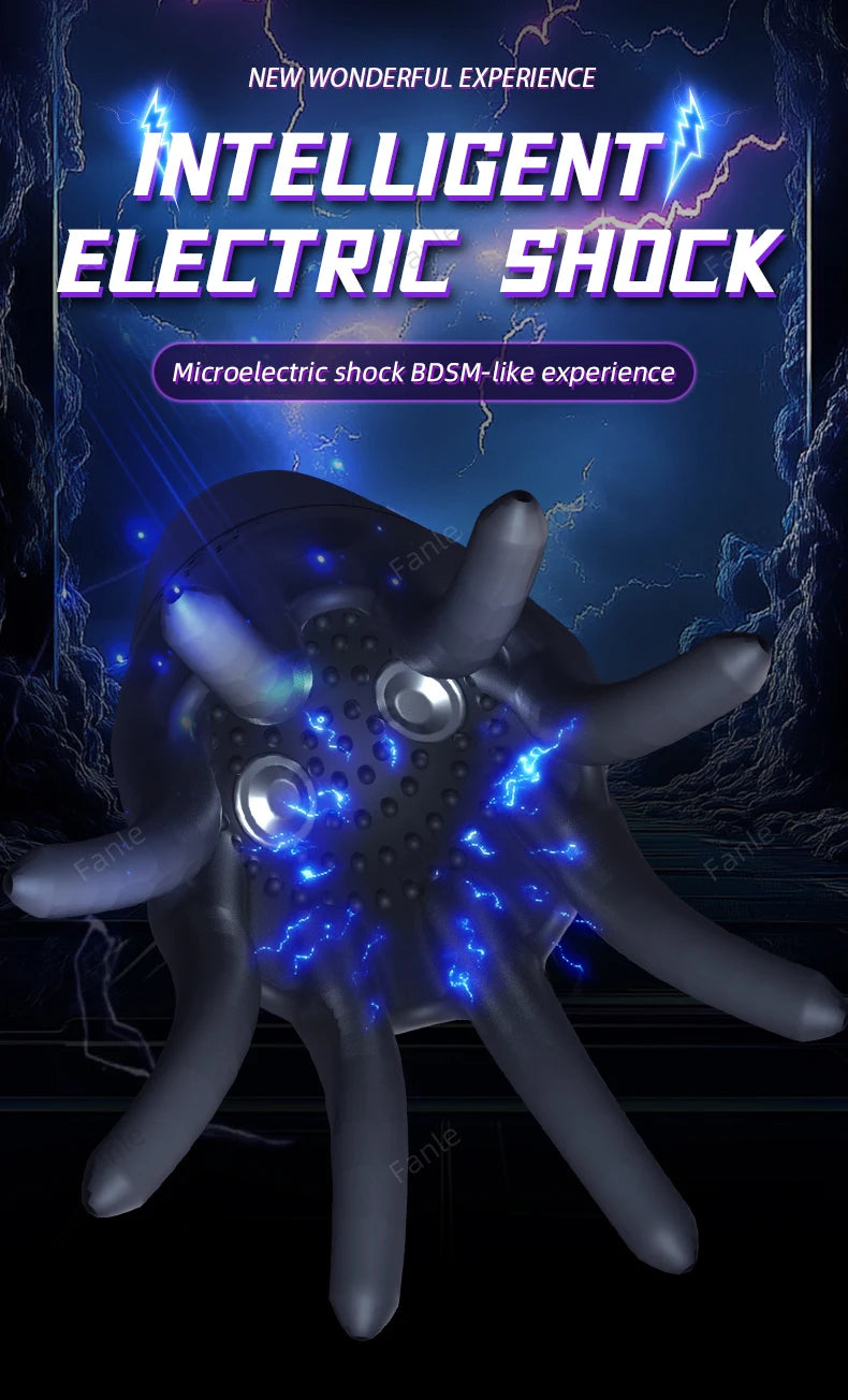 Male Glans Stimulate Massager 10 Modes Penis Delay Trainer Vibrator Rotate Masturbator Automatic Oral Climax Sex Toy For Men