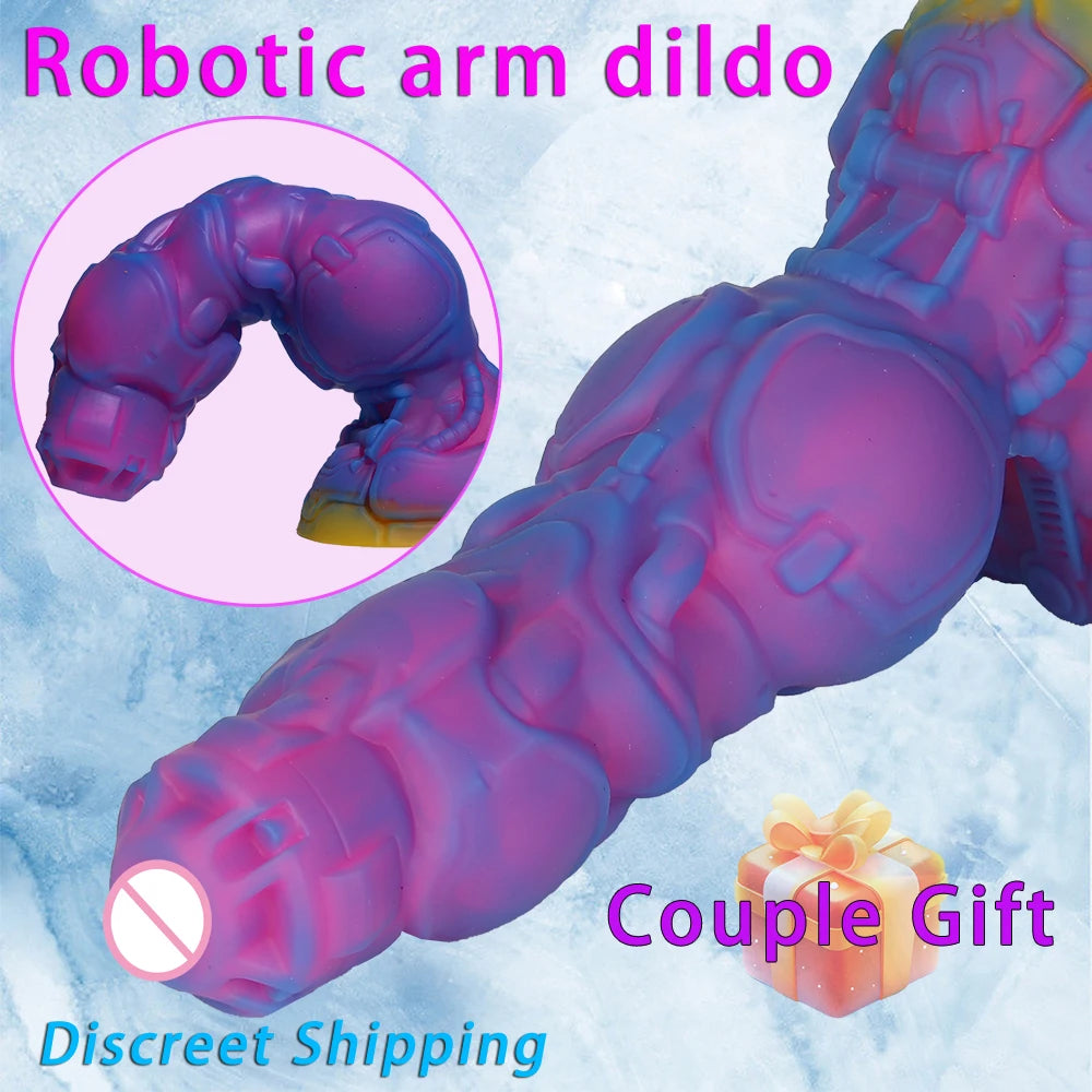 8.66-inch dog wolf dildo made of silicone, with large tubercle suction cup, suitable for G-spot male and female couples