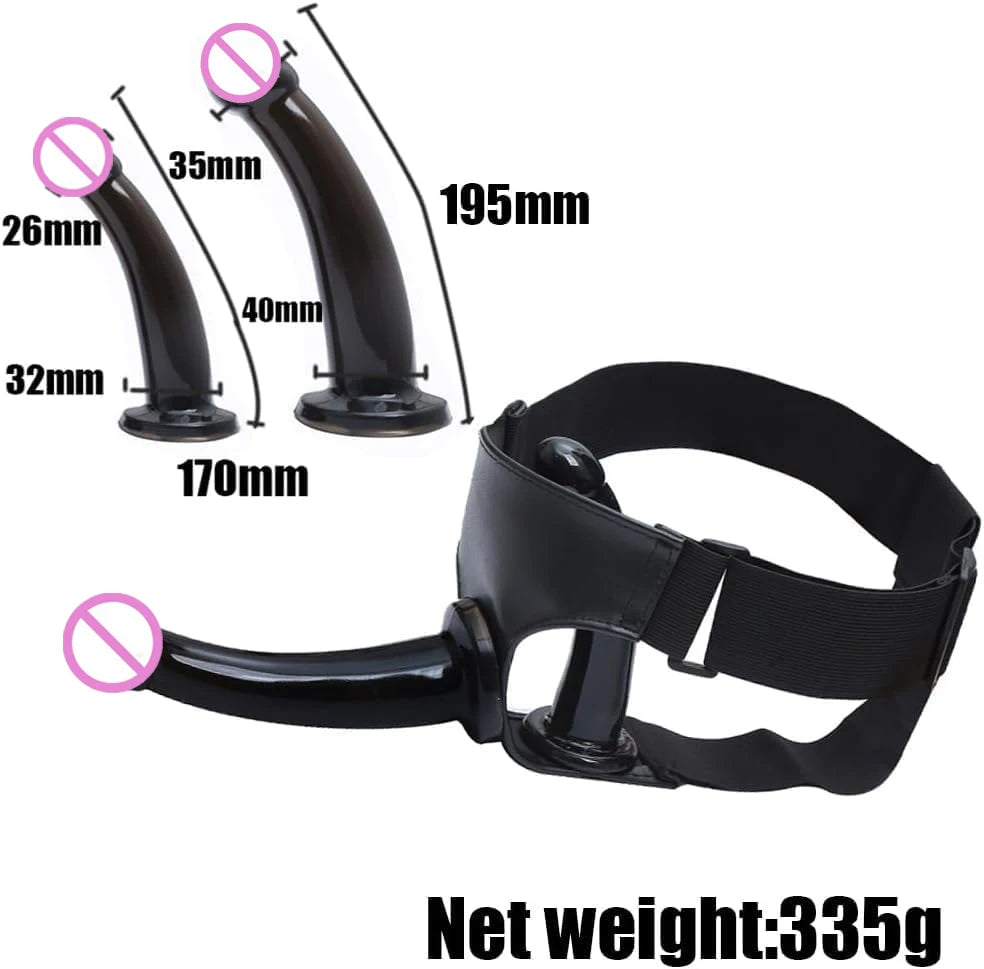 LILUPLAY Lesbian Strapon Harness Double Dildo Strap-On Dildos Women to Men Adult Sex Toy for Couples Belt Pants