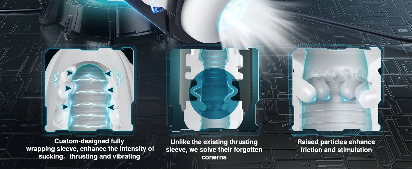 Male Masturbator Mens Sex Toys - Penis Pump Sex Toy for Men, APP Control Adult Toys Pocket Pussy 3D Male Stroker, Visual Blowjob