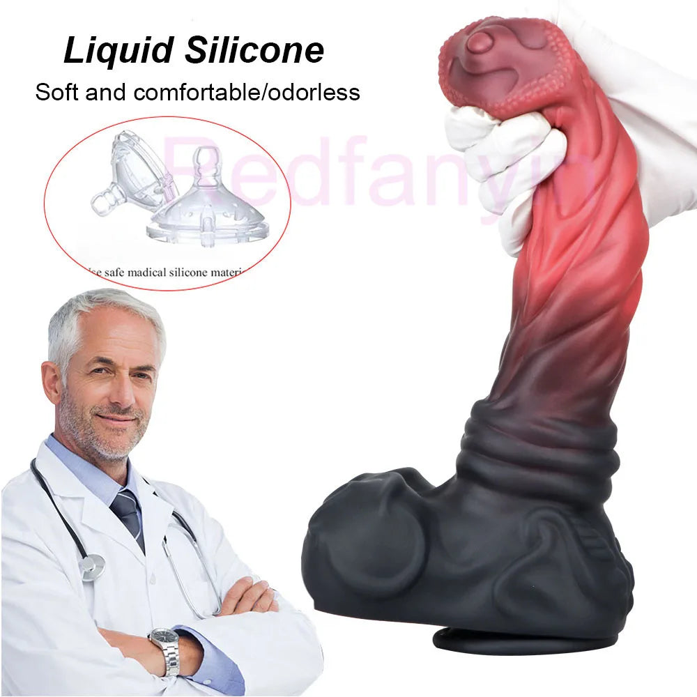 Huge Horse Realistic Dildos Sex Toy Women 18+ G-spot Masturbation Animal Penis Silicone Fake Dick for Butt Plug Anal Dilation