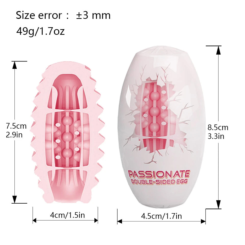 Male Masturbator Egg Erotic Toy for Adultl Silicone Masturbation Cup Penis Exercise Sex Toys for Men Protable Blowjob Sex Shop
