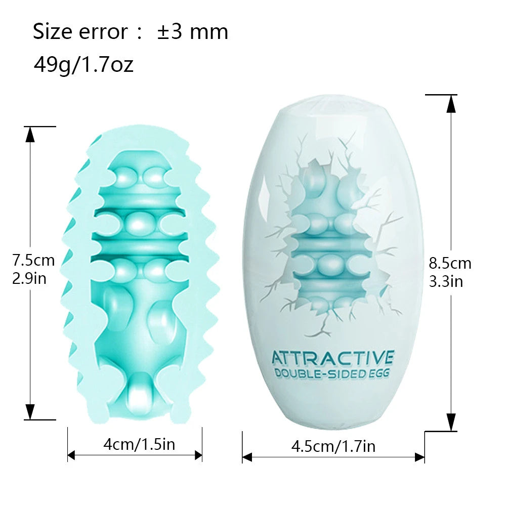 Male Masturbator Egg Erotic Toy for Adultl Silicone Masturbation Cup Penis Exercise Sex Toys for Men Protable Blowjob Sex Shop