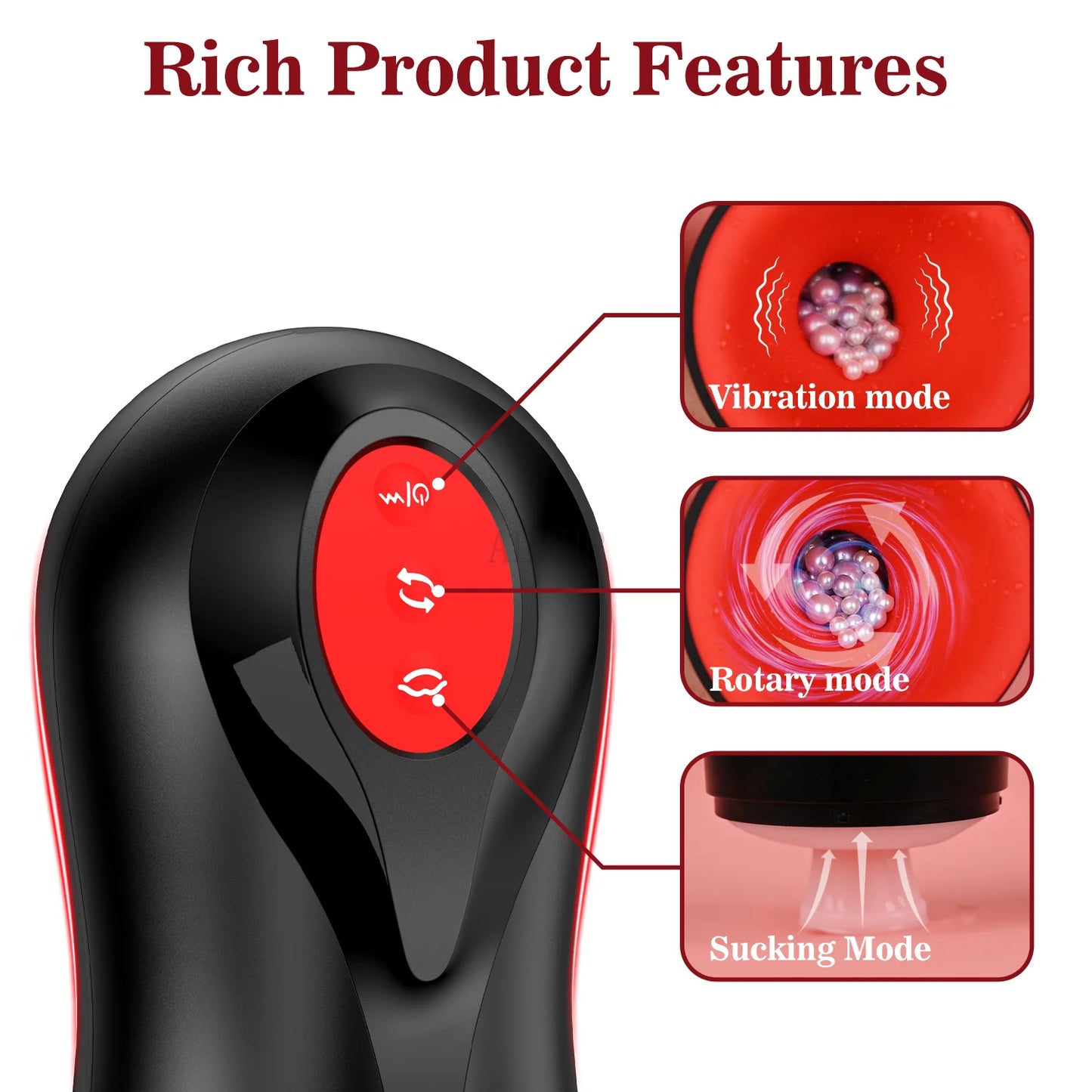 Sex Toys for Men Male Masturbator Penis Pump Sucking Vibrating Rotating Male Masturbators Cup Blowjob Pocket Pussy Sex Toy 18+