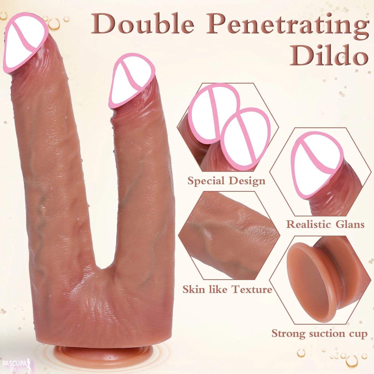 Realistic Double Ended Dildo Sex Toys for Women Couples Dual Sided Headed Penetration Dildos Penile Adult toy Big Dcik Butt Plug