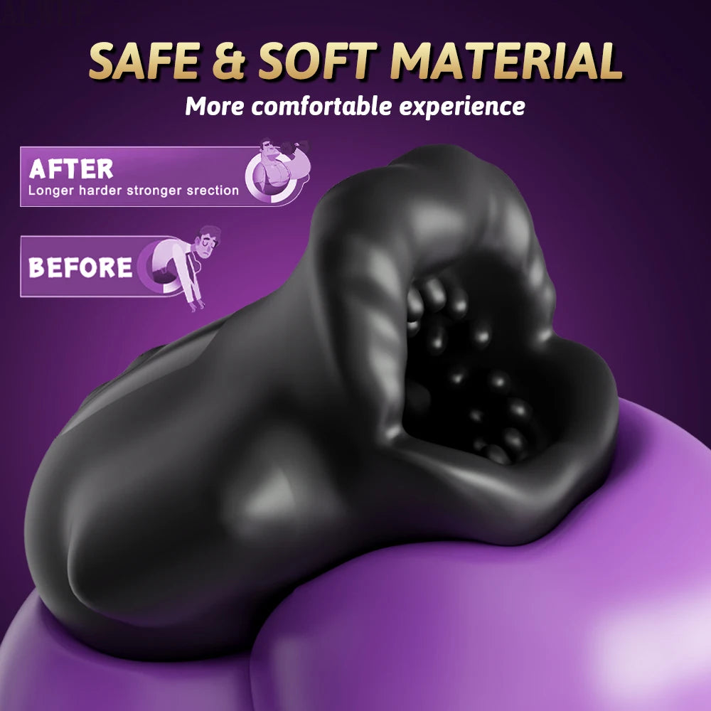 Male Sex Toy Masturbator Vibrator for Men Penis Training Delay Ejaculation Glans Training Penis Endurance Adult Products