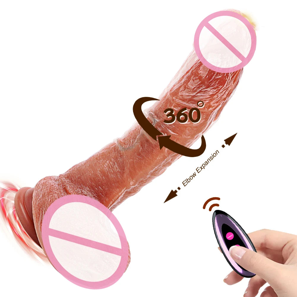 Big Vibrator Dildo for Women Heating Thrusting Realistic Penis Sex Toys Artificial Rubber Dick Adult Toys Soft Dildos Vibrators