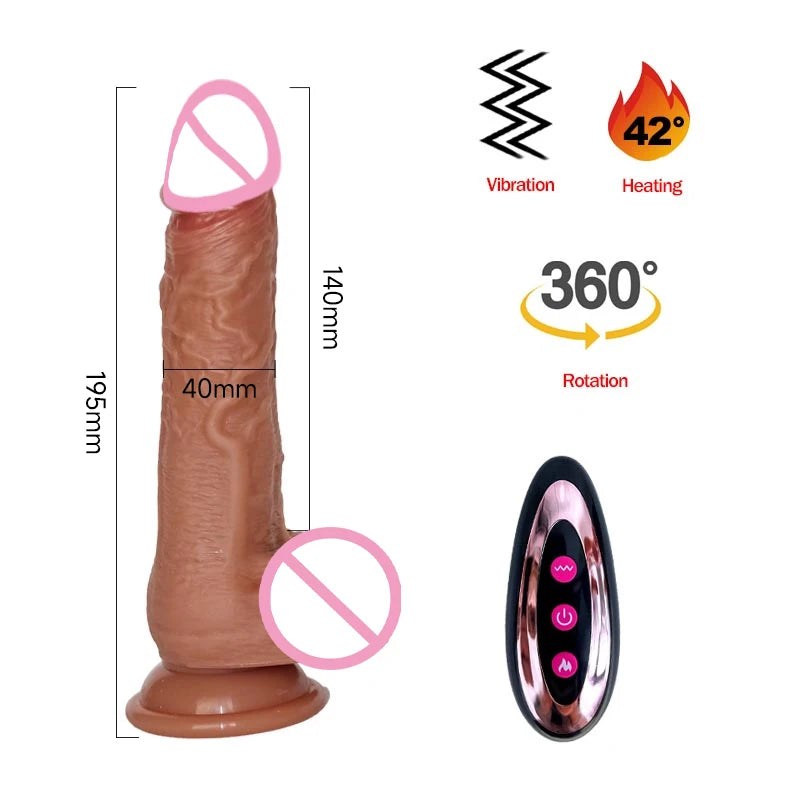 Realistic Vibration Dildo Telescopic Penis Anal Plug Vibration Female Suction Cup Masturbation Sexmachine Sex Toys For Women 18+