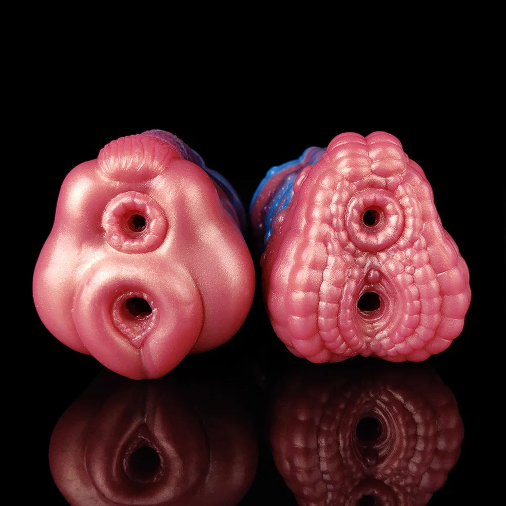 YOCY Men Masturbator Silicone Sex Toy For Adult 18+ Anal Vaginal Dual Channel Penis Stimulator Massager Pussy Fetish