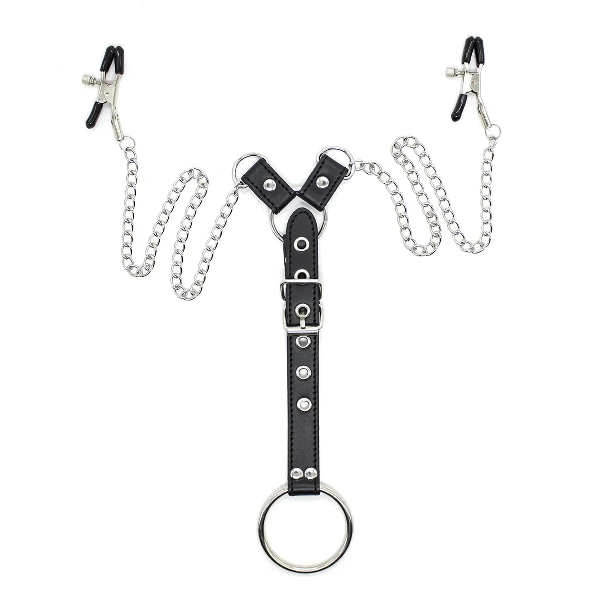 Sex Toys for Man Bdsm Toys Nipple Clamps with Penis Ring Cock Rings Nipple Clip Bondage Restraints Exotic Sex Belt Adult Games