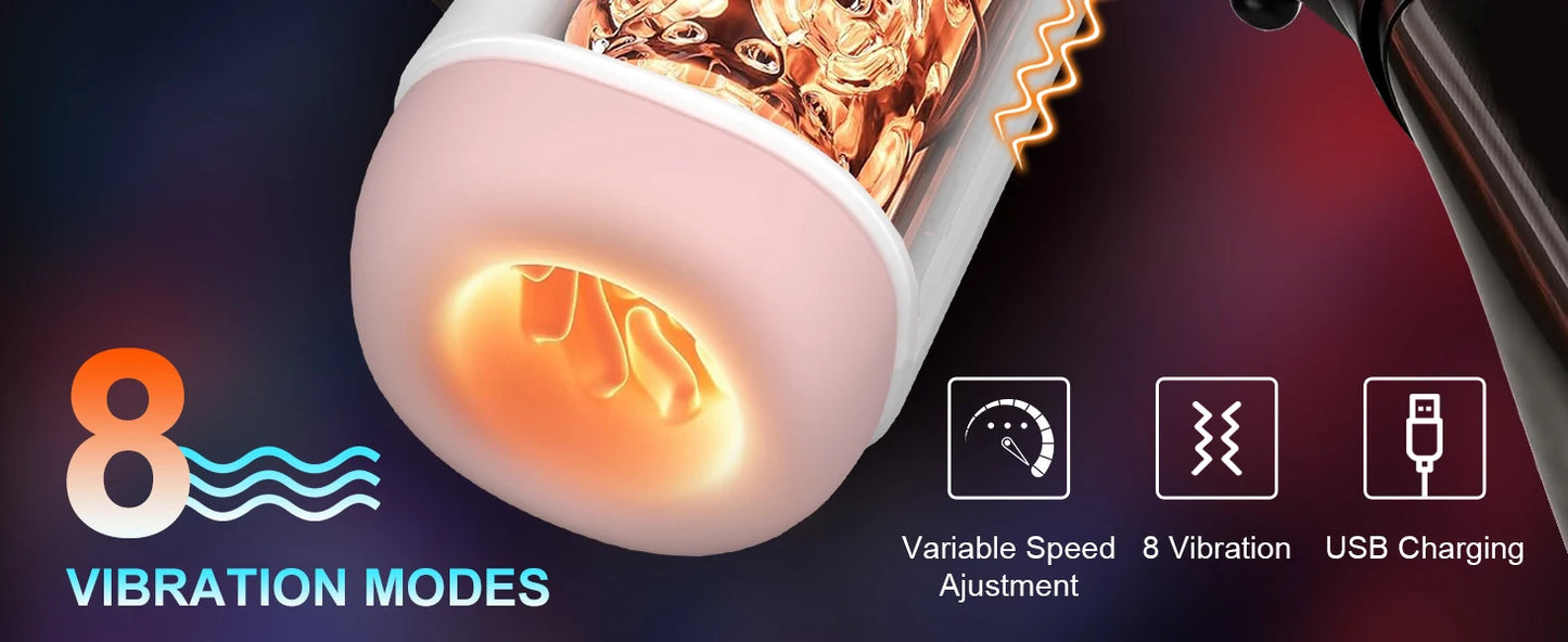 Smart Masturbator Automatic Extra Long Penis Toys for Men Gay Pocket Pussy Vibrator for Men Blowjob Pussies Sex Toy Masturbator