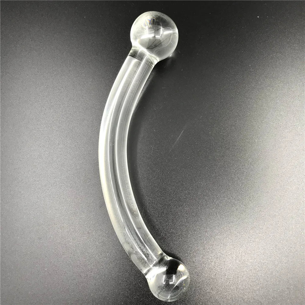 Glass Smooth Dildos Fake Penis Crystal Anal Beads Butt Plug Prostate Massager G Spot Female Masturbation Toys