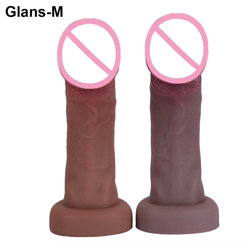 Realistic Dildos Big Glans With Suction Cup Vagina Anal Sex Toys For Woman Strapon Soft Penis Butt Plug Adults Cock Masturbator