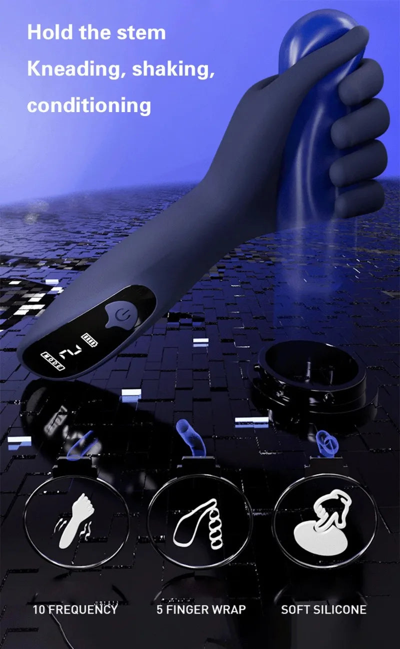Male Masturbator Vibrating Glans Trainer Penis Massager for Men Lasting Delay Endurance Exercise Sex Toy