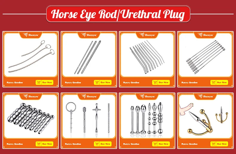 Adult Sex Toys For Men Penis Plug Stretching Male Private Goods Smooth Head Stainless Steel Catheters Urethral Sounds Dilators