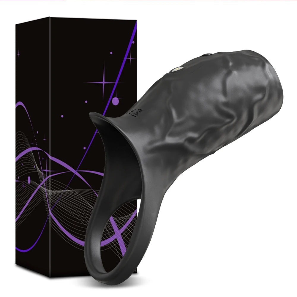 Sex Toys for Men Vibrating Penis Sleeve Cock Ring Female G Spot Stimulate Vibrator Penis Erection Trainer Delay Ejaculation 18+