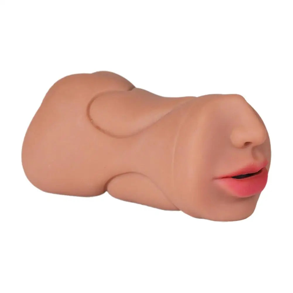 3-in-1 Realistic Male Masturbator Vaginal/Oral/Anal Silicone Toy with Suction Vibration, Hands-Free Sex Cup for Men