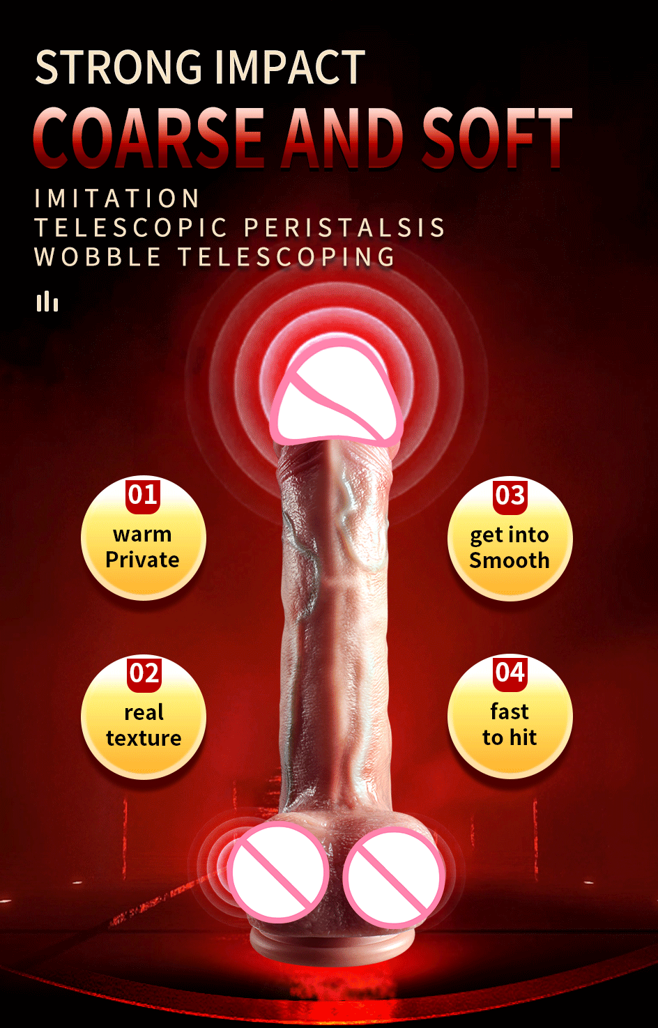 Realistic Vibration Dildo Telescopic Penis Anal Plug Vibration Female Suction Cup Masturbation Sexmachine Sex Toys For Women 18+