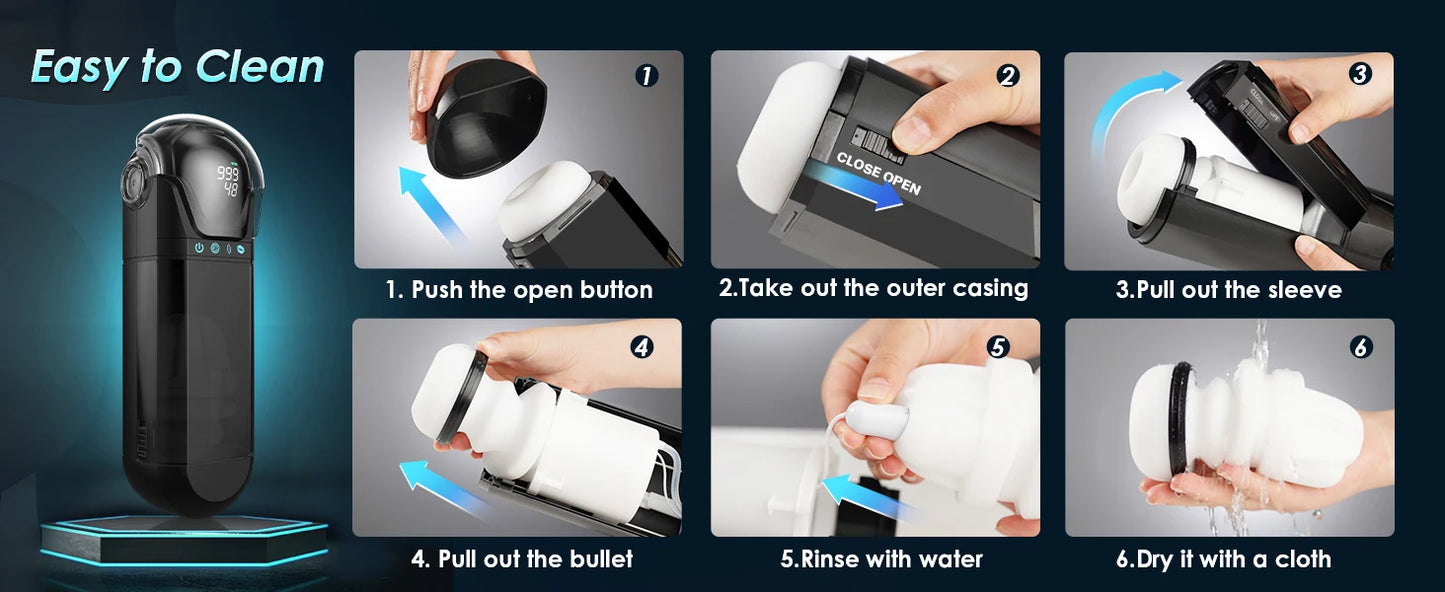 Male Masturbator Mens Sex Toys - Penis Pump Sex Toy for Men, APP Control Adult Toys Pocket Pussy 3D Male Stroker, Visual Blowjob