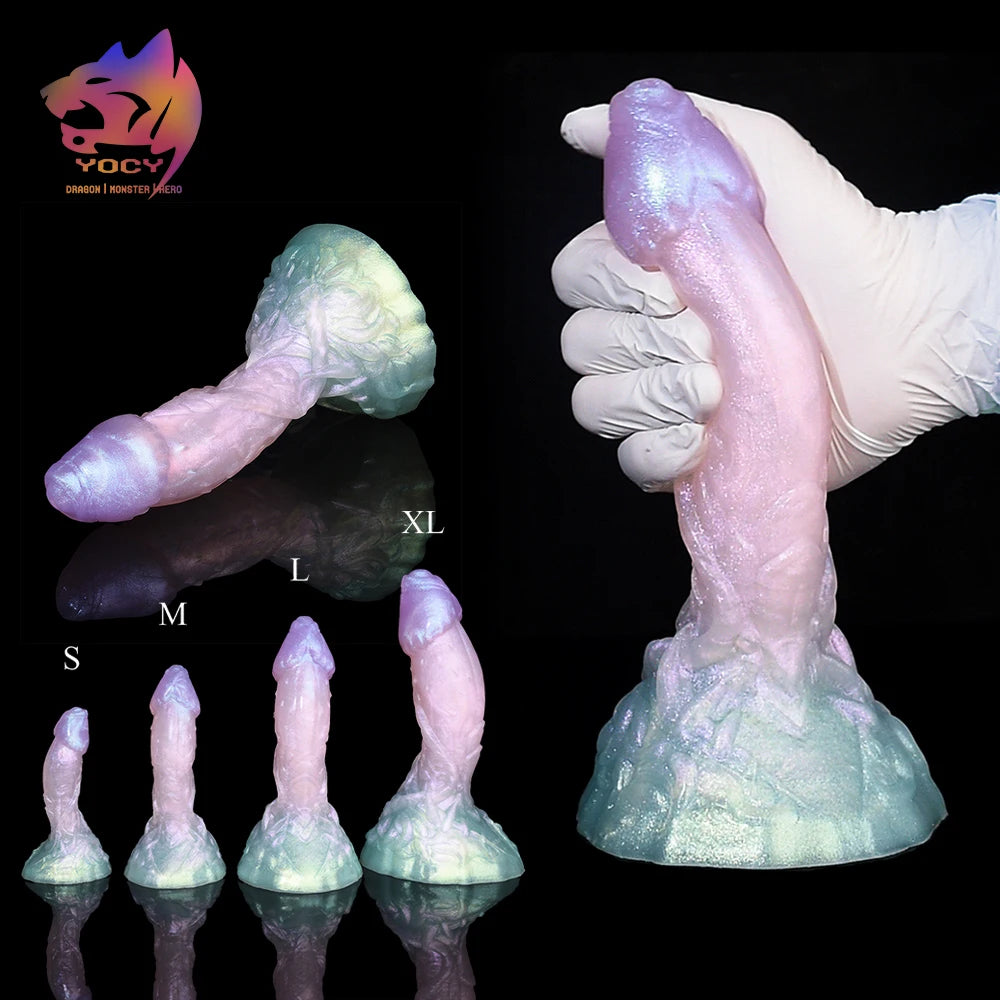 YOCY 4 Sizes Monster Dildos Curved Anal Plug Butt Dilator Vagina Massager Flirting Sex Toys For Women Men Masturbator Sexy Shop