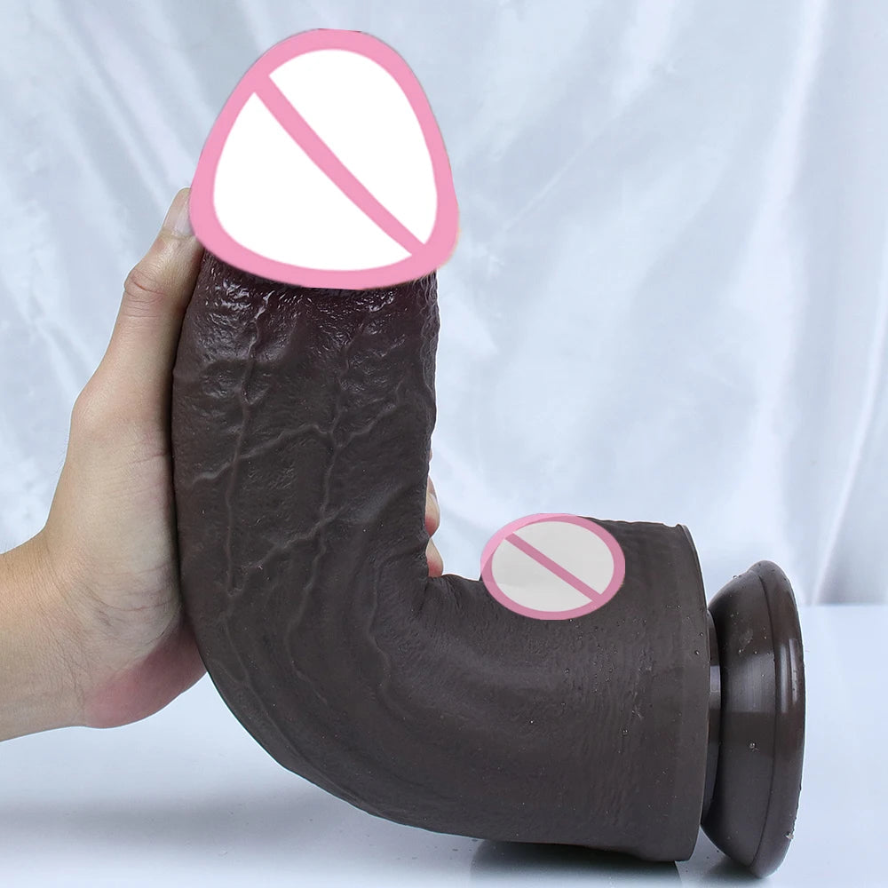7.5cm Huge Dildo Realistic Soft Penis Thick Dick Sexy Cock Suction Cup Adults Anal Sex Toys For Women Vagina Strapon Masturbator