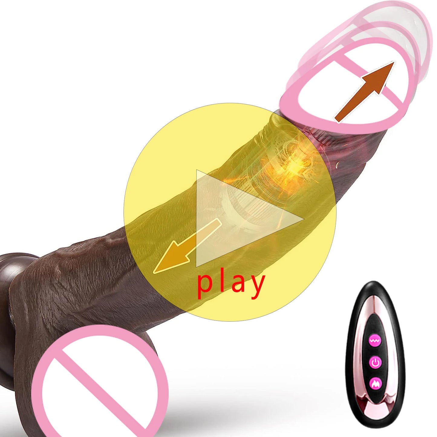 Black Dildos Vibrators Realistic Dildo Penis Adult Sex Toys for Women Telescopic Vibrating Heating Vibrator Anal Masturbator 18