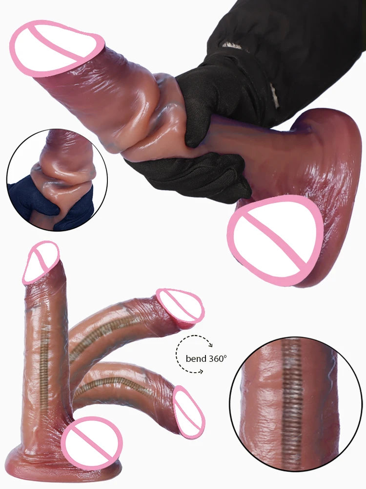 Realistic Long Dildos for Women Gay Soft Skin Feel Sliding Masturbators Stimulation Vaginal Big Penis Dildos Adult Sex Toys