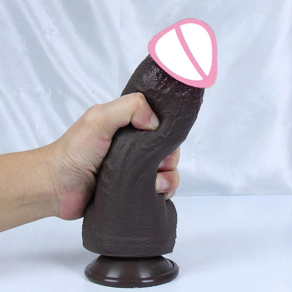 7.5cm Huge Dildo Realistic Soft Penis Thick Dick Sexy Cock Suction Cup Adults Anal Sex Toys For Women Vagina Strapon Masturbator