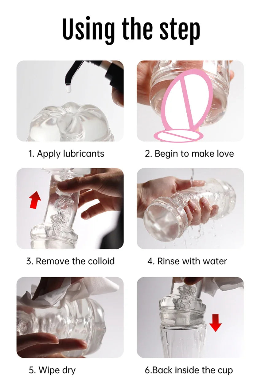 Male Masturbators Soft Pussy Sex Toys Real Vagina Adult Endurance Exercise Erotic Vacuum Pocket Masturbation Cup For Adult Men