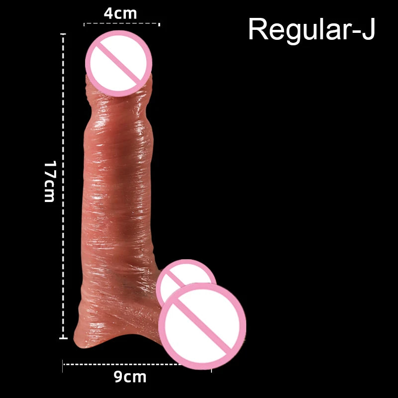 Male Penis Sleeve Sex toys Cock Extender Reusable Condoms Delay Ejaculation Penis Enlargement Silicone Sex Toy For Men Sex Shop