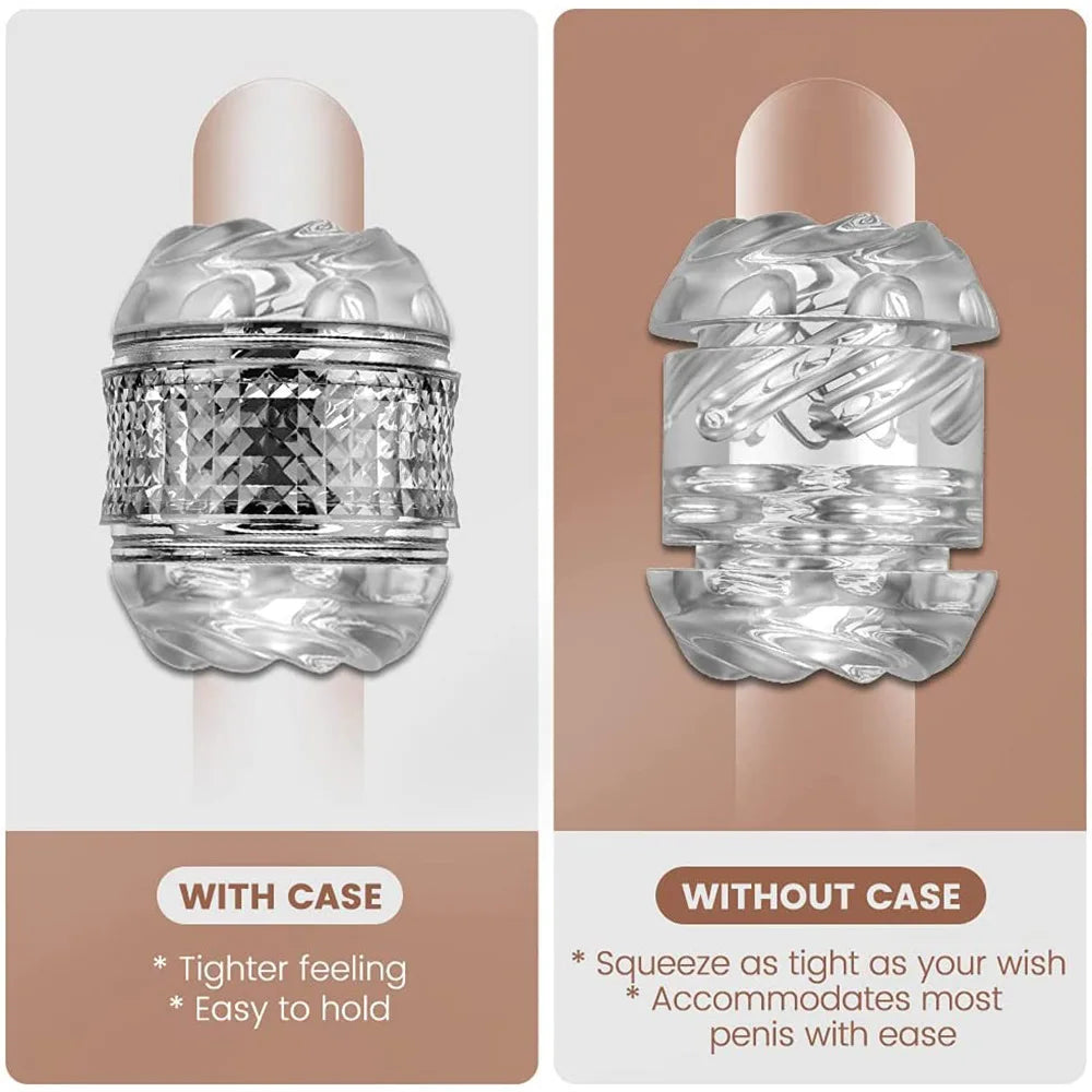 Manual Sucking Male Adult Sex Toys for Men Penis Stroker,Open Ended Male Men's Sex Toy Masturbator Pocket Pussy Sleeve for Men