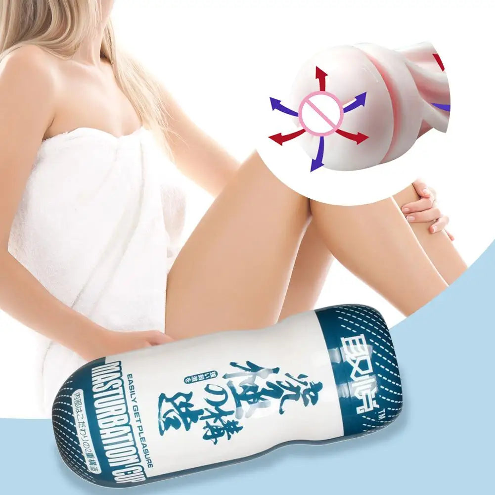 Realistic Male Masturbator with Suction & Thrusting - Portable Pocket Pussy, Discreet Sex Toy for Men