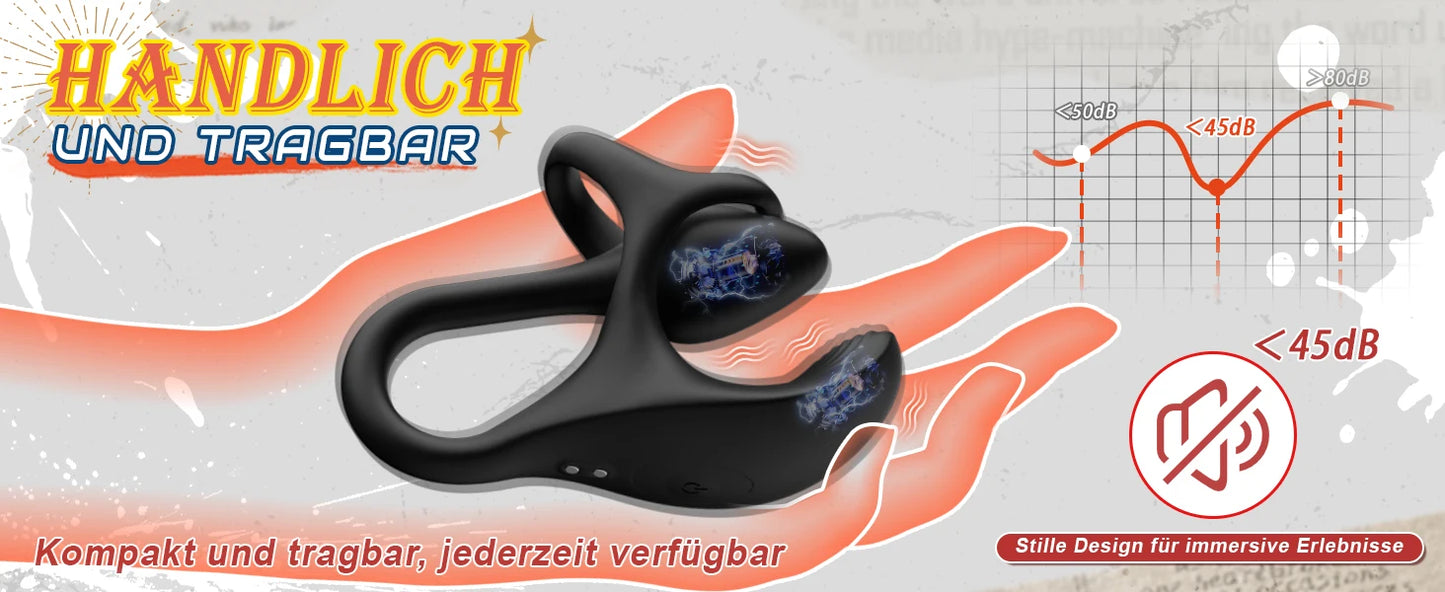 Sex Toy Prostate Massager Vibrator with Vibrating Cock Ring Taint Stimulator Anal Butt Plug Dildo Adult Sex Toys for Men Gay