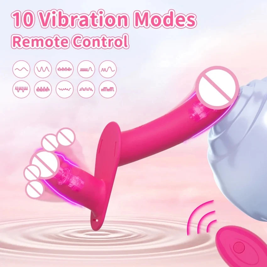 Double Penis Vibrator Dual Ended Strap on Elastic Harness Belt Strap On Dildo Adult Sex Toys for Woman Couples Anal Soft Dildos
