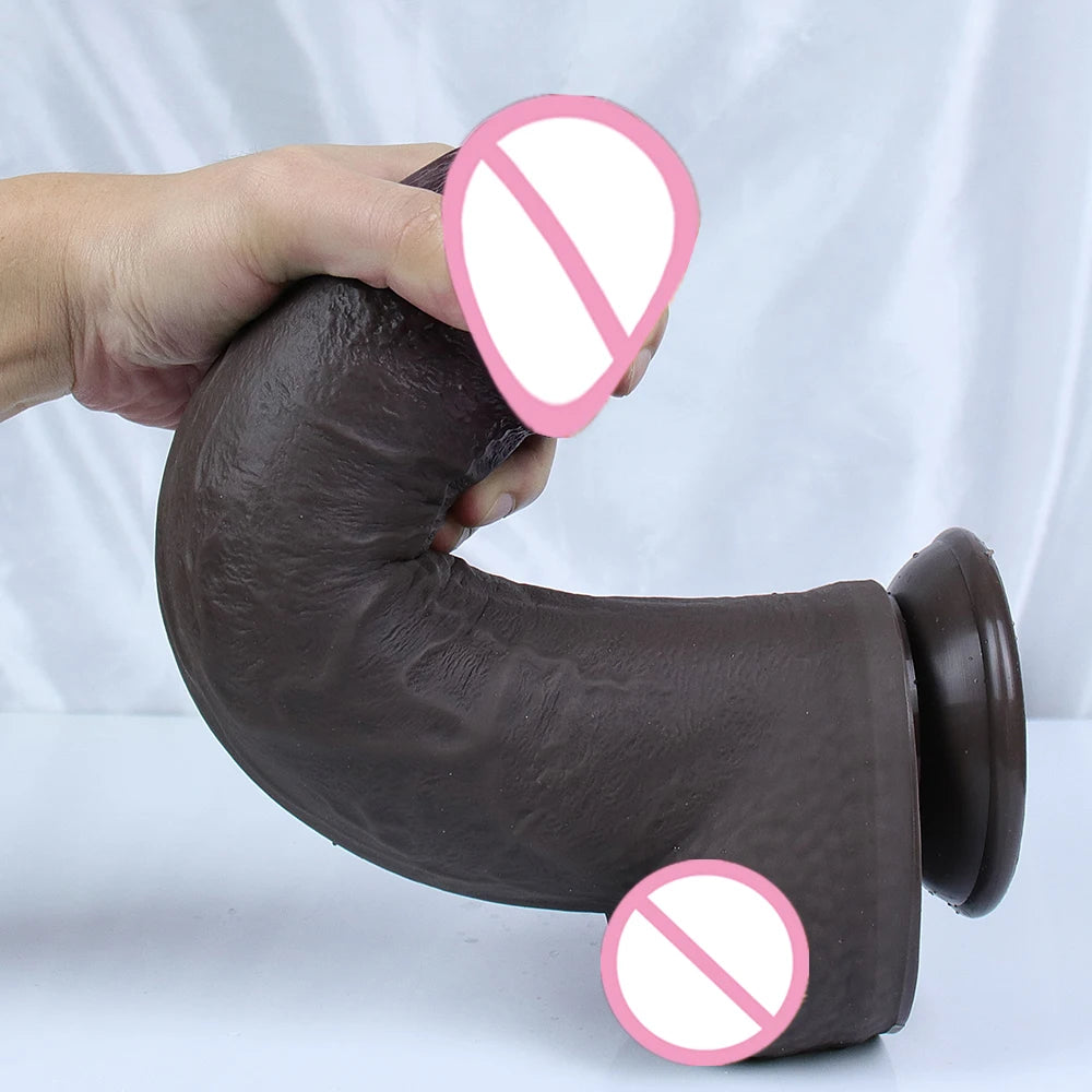 7.5cm Huge Dildo Realistic Soft Penis Thick Dick Sexy Cock Suction Cup Adults Anal Sex Toys For Women Vagina Strapon Masturbator