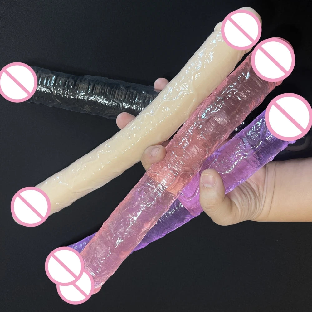 Double Dildo Realistic Penis Lesbian Couple Toys  double penetration Sex Toys for Woman Anal Vigina Adult Sex Products