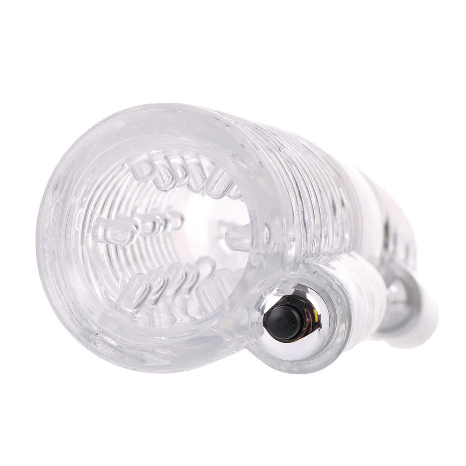 With 2 Vibrator Caps Male Gay Masturbator Men Penis Massager Delay Lasting Trainer Adult Sex Toy For Couple artificial vagina