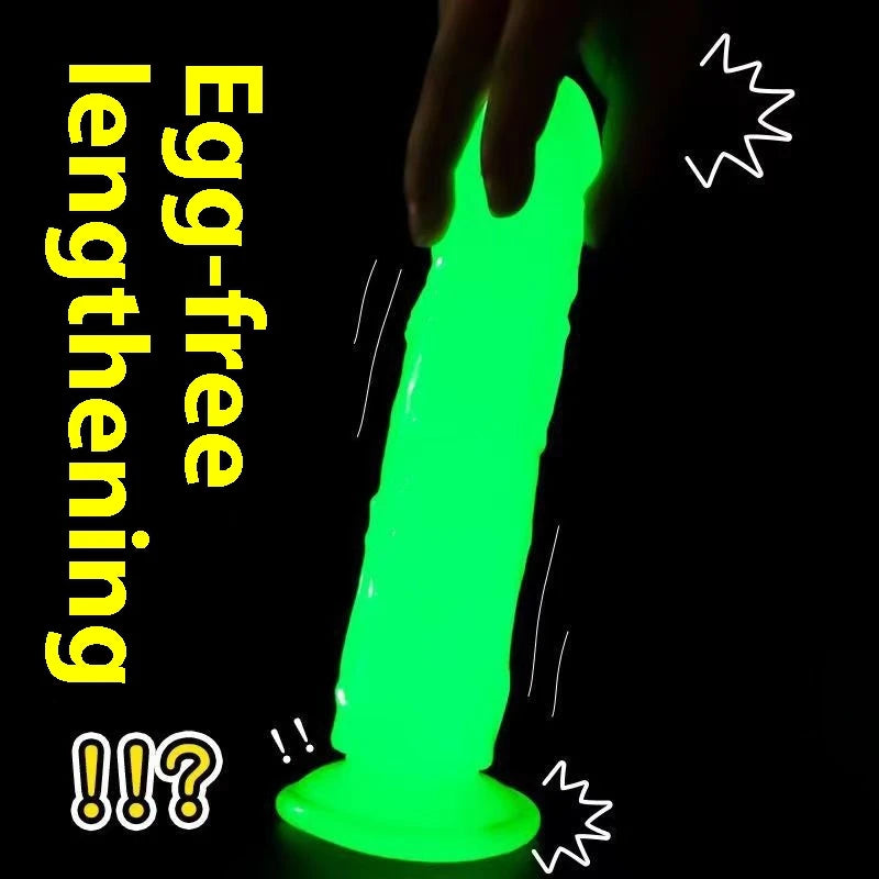 Green Dildos Glow in The Dark Realistic Penis Sex Toys for Women Masturbation Dick Orgasmic G-spot Anal Massager Butt Plug