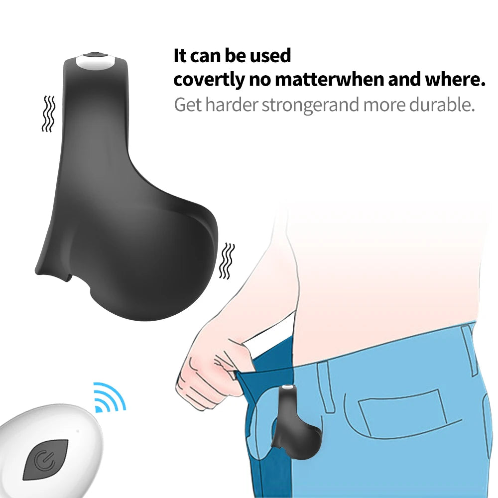 Vibrating Cock Ring Cockring Sex Toys for Men Couple Delay Ejaculation Chastity Testicles Massager Penis Vibrators for Adults 18