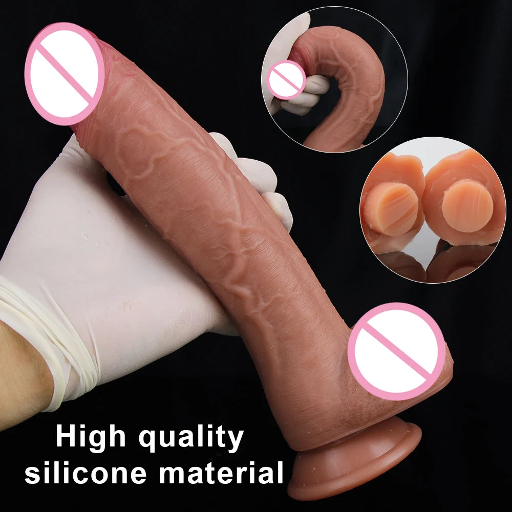 Realistic Dildos for Women Skin Testicles Dildo Anal Vaginal Stimulation Strapon Big Penis Adult Supplies Sex Toys for Woman