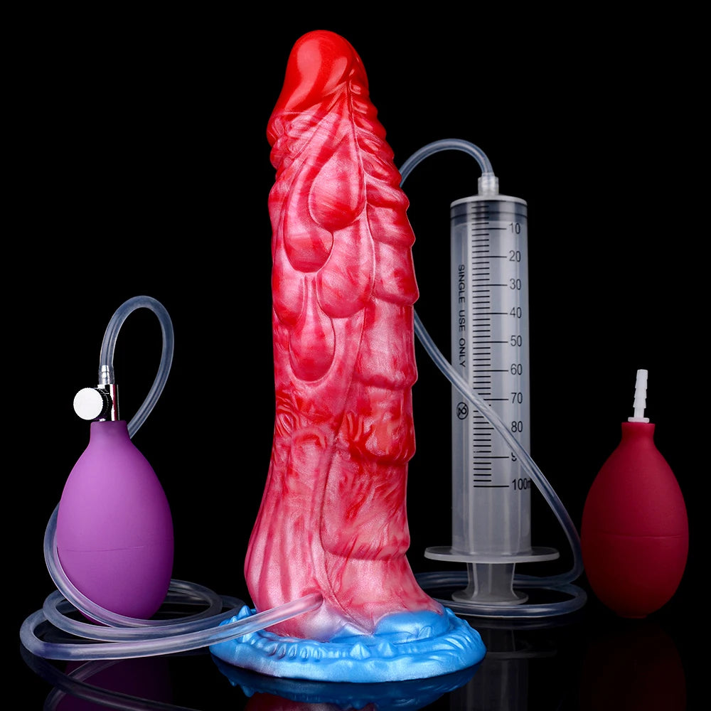 9.06" Dragon Dildo, Inflatable Monster Penis with Realistic Dragon Scales, G-spot Stimulation for Women/Couples, Hands-free Play