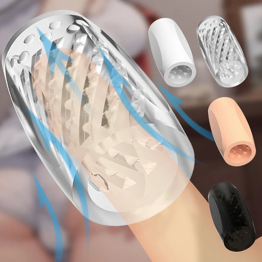 Cock Training Penis Sleeve Sex Toy for Men Male Masturbator Cup Glans Trainer Delay Exercise Sex Shop Soft TPE