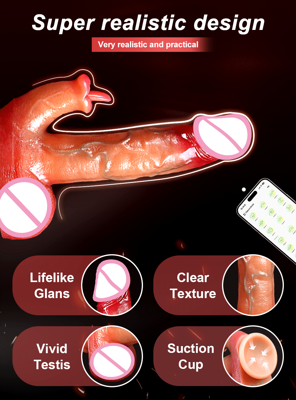 Women's Dildo Penetration Vaginal Anal Vibrator Stimulation Big Penis Vibrator Erotic Toy Long Huge Dildos Women Adult Product