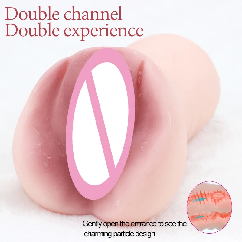 Male Masturbation Sex Toy Realistic Vagina Anus Pocket Pussy Soft Stick For Man Penis Ass Stimulation Adult Erotic Sex Supplier