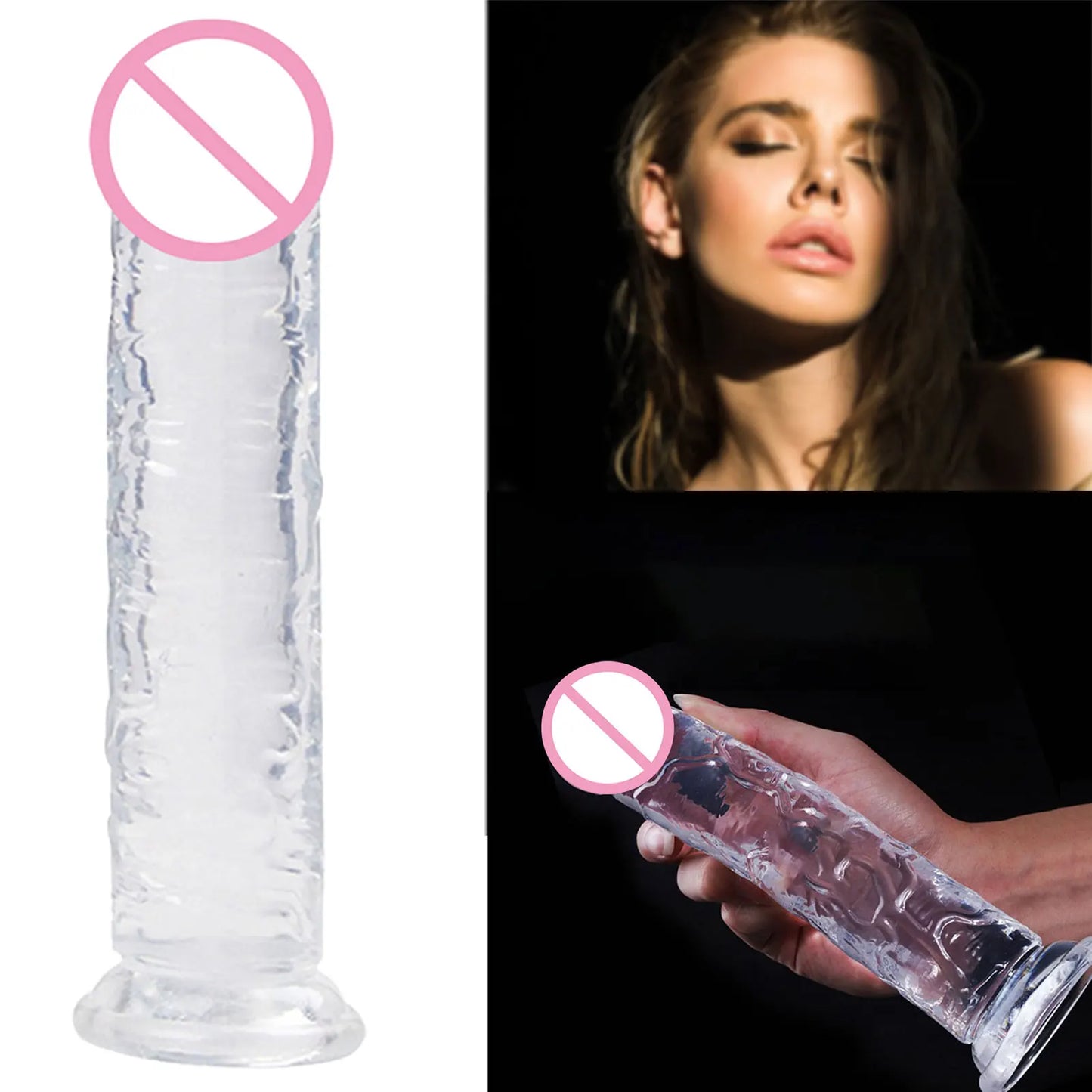 Dildos Jelly Dildo 7 Sizes Transparent Dildos Soft Butt Plug Small Penis Anal Sex Toys Female Masturbator Man Gay Penis