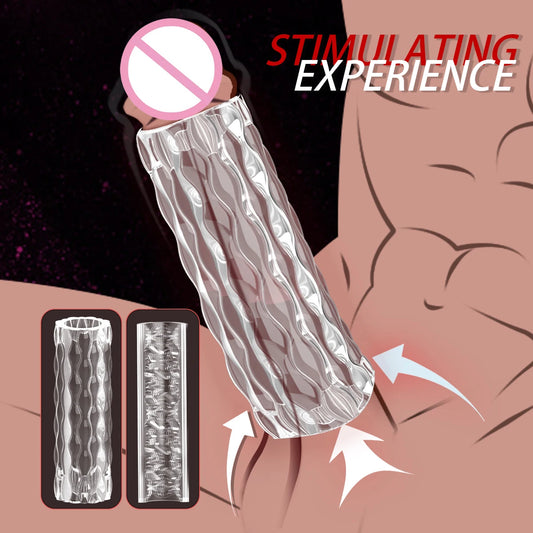 Sex Toys Masturbation for Men Penis Pleasent Aircraft Cup Device Soft Transparent Pocket Vaginal Sleeve Training 18 Adult Erotic