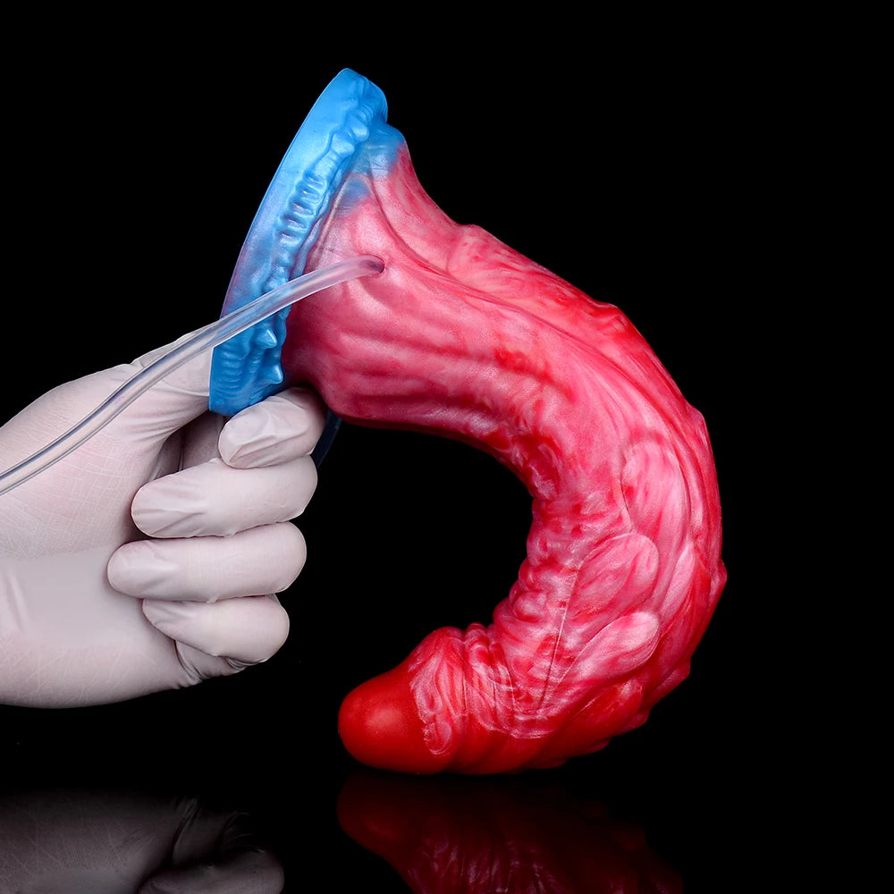 9.06" Dragon Dildo, Inflatable Monster Penis with Realistic Dragon Scales, G-spot Stimulation for Women/Couples, Hands-free Play