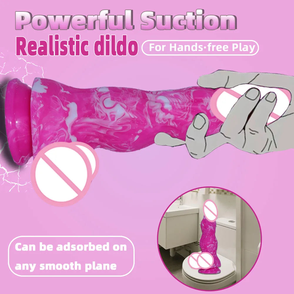 7.84in Monster Dildo, Realistic Anal Knot Dildo with Powerful Suction Cup Hands-Free, Adult Sex Toy, Suitable for Men and Women