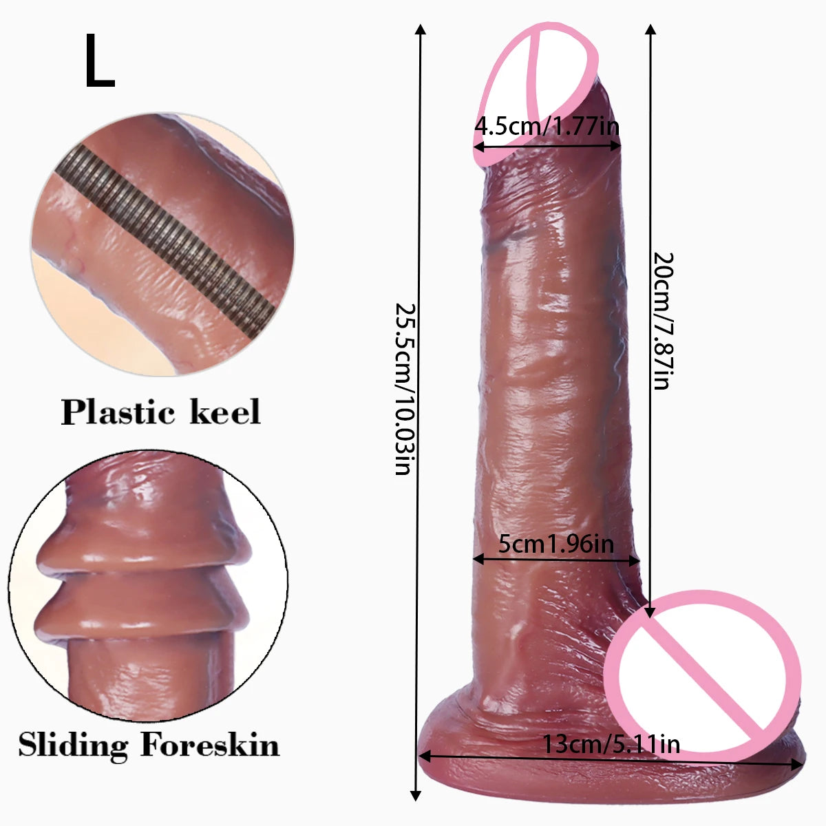 Realistic Long Dildos for Women Gay Soft Skin Feel Sliding Masturbators Stimulation Vaginal Big Penis Dildos Adult Sex Toys