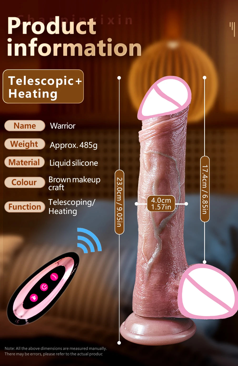 Big Dildo Vibrator Rechargeable Penis Artificial Telescopic Swing Heating Remote Control Vibrators For Women Silicone Dildos